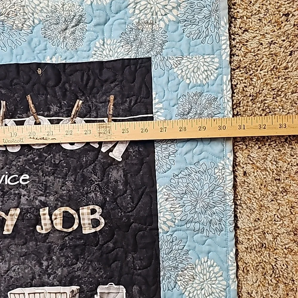Quilted laundry sign- hand and machine quilted